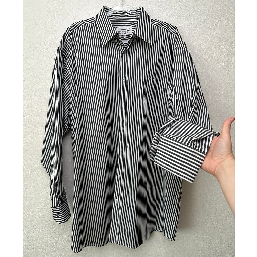 Maison Margiela Line 10 Oversized Striped Shirt Black/White Men’s US S (EU 38)